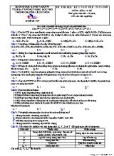 Đề thi học kỳ I môn Hóa học Lớp 12 (Nâng cao) - Mã đề 357 - Năm học 2019-2020 - Trường THPT Lê Quý Đôn